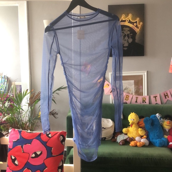 Intimately free people x REVOLVE  last layer long sleeve sheer top in FJORD XS - Picture 5 of 8